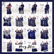 👨‍👩‍👧‍👦 SEDONDON (NAVY BLUE) KOLEKSI RAYA AYANNA KURUNG LACE PLUSSIZE BAJU MELAYU KURTA FAMILY SET B