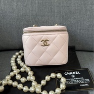 【98% 新✨ 全網最低價】Chanel 珍珠淡粉色盒子包