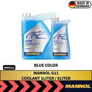 MANNOL G11 Radiator Coolant (1L/5L) (blue color) (MADE IN GERMANY) MN4211