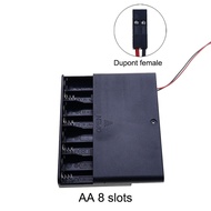 YuXi 1 Piece AA Battery Storage Box Case 8 Slot Battery Holder With Terminal Wire SM Dupont PH2.0 XH