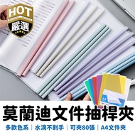 Draw Bar Folder L-Shaped Straight Transparent L File Morandi Book-Shaped