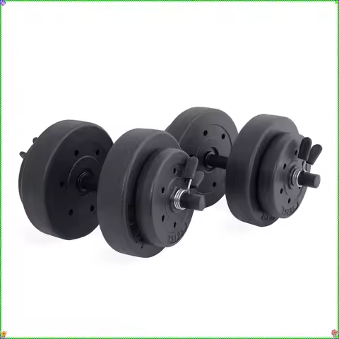 40lb Adjustable Vinyl Dumbbell Set for Home Gym, Strength Training, Space Saving Weights with Case