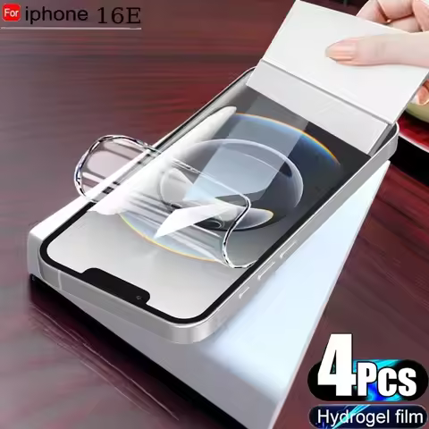 4PCS Hydrogel Film for IPhone 16E 14 15 Pro Max 13 12 11 Plus 7 8 XR XS SE X Screen Protector for IP