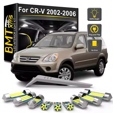 BMTxms 9Pcs Canbus For Honda CRV CR-V II MK2 2002 2003 2004 2005 2006 Car LED Interior Light Car Ind