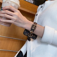 เคสโทรศัพท์มือถือแบบพับได้พร้อมสายรัดข้อมือแบบหนังพรีเมี่ยมสำหรับ Oppo Find N3/N2 Flip Huawei Pocket