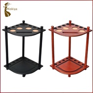 [kokiya] Pool Cue Rack for Cues and Balls Holds 8 Sticks & Full Ball Set Free Standing