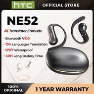 HTC NE52 AI Translator Earbud Bluetooth Earphone 40H Battery Life 360° Surround Sound
