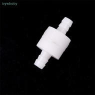 [IVY] 8mm 1/4" White Plastic One Way Inline Che Valve For Fuel Diesel Gas Liquid Air  GOOD
