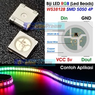 WS2812B SMD LED 5050 RGB 4P Addressable Digital Chip WS2812 B