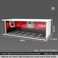 1:64 Diorama Car Garage Model Car Display Case with LED Lighting Car Parking Lot Display Scene Model