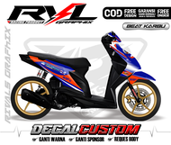 Decal sticker beat karbu road race full body cover buta design sesuai keinginan design 2