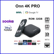 Pemain Media Onn 4K Pro Onn Google TV Dolby Atmos Dolby Vision ROM 32GB RAM 3GB