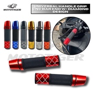 UNIVERSAL MOTORCYCLE HANDLE GRIP LIPSTICK STYLE W/ DIAMOND DESIGN HG-632-47A [MOTOTIGER]