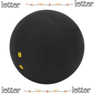 LETTER Rubber Squash Balls, 40MM Black Squash Ball, Squash Racket Supplies Double Yellow Dot Trainin