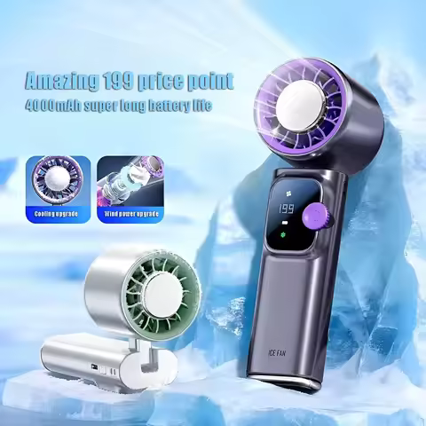 Mi Outdoor Foldable Portable Handheld Fan Mini Cooling Rechargeable 4000mAh 199-level Free Control H