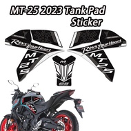 Motorcycle Tank Pad Protector Leather Sticker Decals  For YAMAHA MT25 MT-25 MT 25