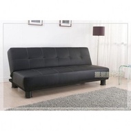 [特價]【班尼斯】米修‧米修 乳膠皮革超厚坐墊-多人座大尺寸沙發床-黑色