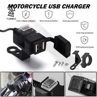 FANMAODZ Motorcycle USB Charger Handlebar Charger Waterproof 5 V 1A/ 2.1A Adapter Power