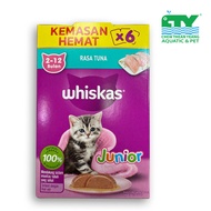WHISKAS IKAN JUNIOR TUNA 80GX6 PEK NILAI