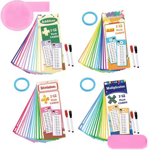 Math Flash Cards for Children Teaching Multiplication Division Methods Multiplication Tables Additio