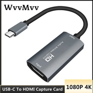 Wvvmvv 1080p Hdmi To Usb-c Video Capture Card Hd Type C To Hd-mi Video Capture Board Game Record Liv