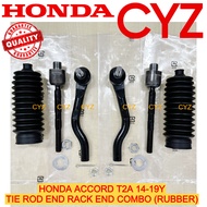 Combo Set HONDA ACCORD T2A 2.0 2.4 14-19Y Tie Rod End / Rack End / Steering Boot (HONDA THAILAND)