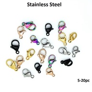 Lobster Hook Necklace Hook Bracelet Hook/ Stainless Steel Claps Shrimp Hook/ 5-20Pc