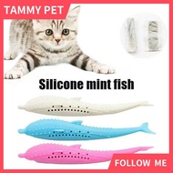 Cat Dog Toy Toothbrush Fish Shaped Silicone Teeth Cleaning Molar Rod Pet Cat Dog Toy Toothbrush Clea