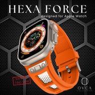 OVCA Strap Apple iWatch Series ULTRA 11 10 9 8 7 6 5 SE Hexa Watch Strap Iron Rubber BandForce