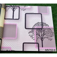 Simple Minimalist 3D Square Root Leaf Motif Wall Wallpaper - Futuristic