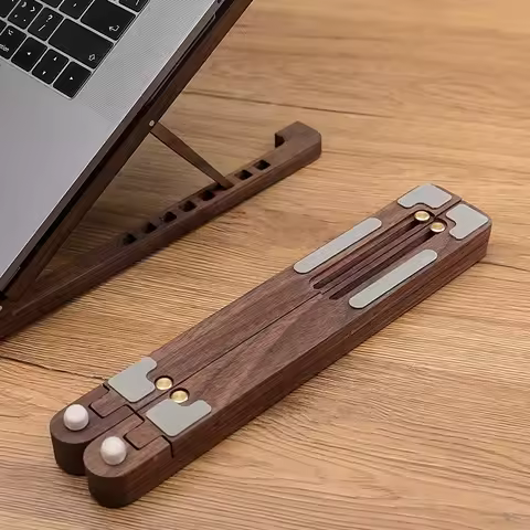 Portable Laptop stand wood Laptop Holder Riser Computer Tablet Stand 8 Angles Adjustable Foldable De