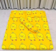 Bộ chăn ga gối 5 món vịt vàng (1 ga +2 vỏ gối nằm + 1 vỏ gối ôm + 1 chăn) - Bộ chăn ga gối nệm - phụ