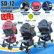 Feeding Essentials Bottle-feeding℗✳♝COD Apruva SD-12 Travel System Stroller for Baby with Car Seat