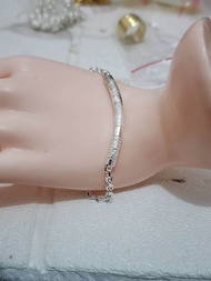 Gelang Nori bambu panjang lapis perak