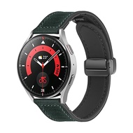 สายนาฬิกาหนังหัวเข็มขัดแม่เหล็ก20มม. 22มม. สำหรับ Huawei GT4 3 2 3Pro Samsung Galaxy Watch5 Pro 45มม. สาย4แบบคลาสสิก42มม. 46มม. 20มม.