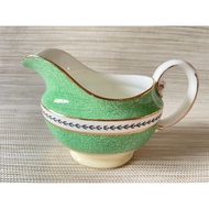 Aynsley Bone Green Milk Creamer Gravy Jug