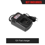 Baterai Mesin Bor Cas 12 Volt 7800mAh/1300mAh Cordless Drill+Charger/baterai lithium yang dapat diis