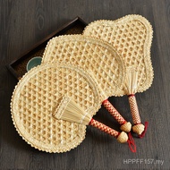 Daihatsu Gale Classical Fan Wheat Pole Wholesale Fan Hand-woven Walking Curved Hand-cranked Fan Gale