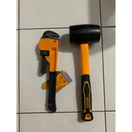 INGCO RUBBER HAMMER / PIPE WRENCH