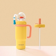 710ML Stainless Steel Ice Cup Tumbler With Handle Cute Whale Fountain Drinking Cup Leak Proof X7F6