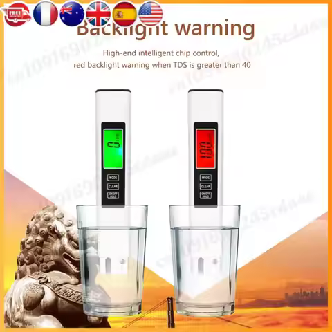 4 in 1 Digital Water Quality Tester TDS/EC/Temperature Meter for Drinking Water Hydroponics Aquarium