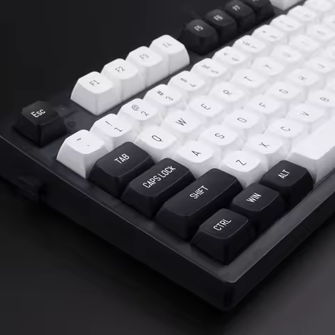 150 Keys Bicolor PBT Keycaps CSA Height English Style Personalized Black Mechanical Keyboard Keycaps