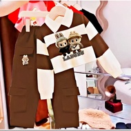 Pumpkin strip suit, latest children's clothing, 1-12 years old viral cargo model girls'/one set kids