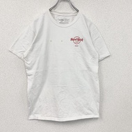 古著Hard Rock Cafe 短袖印花 T 卹，白色，M 碼