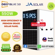 5 UNIT JA Solar 550W PERC Monocrystalline Solar Panel - 11 Busbars Half Cell Module - Ready Stock - 