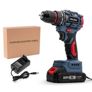 21V 2 in 1 Lithium Drill Electric Screwdriver 40N.M Torque Practical Screw Driver Brushless Motor Re