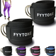 FYYTONE Ankle Strap(Pair) for Cable Machine, Ankle Cuff for Kickbacks, Leg Extensions, Lower Body Ex