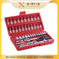 Socket Wrench Set 1/4'' 46 Pcs / Screwdriver Socket Wrench Set 46 Pcs