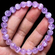 [Ready Stock] Natural Brushed Cat's Eye Purple Spodumene Ice Seed Old Mine Dream Bracelet Female Lav