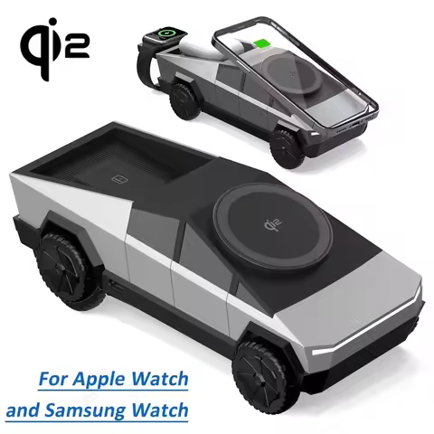 QI2 3 in 1 Magnetic Fast Wireless Charger Cyberdock Phone Stand For Magsafe iPhone 12-17 Apple & Sam